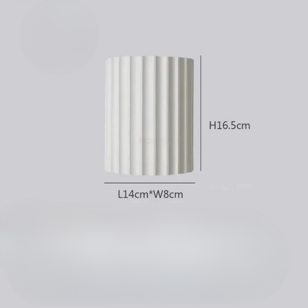 Moderne Zylinder-Wandleuchte mit Rippen