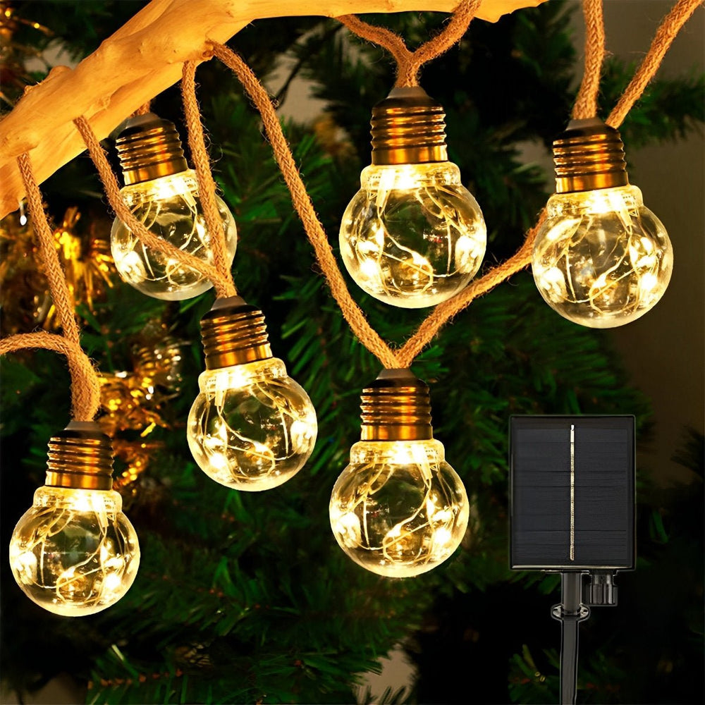 Weihnachts Lichterkette Für Den Außenbereich Mit Solarbetrieb